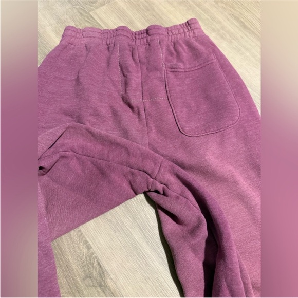 Aviator Nation XS wide leg pocket sweatpants in faded BERRY IN PINK - Picture 5 of 5